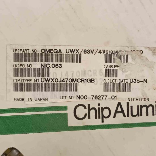 Picture of 47UF 6.3V 5x5 CAPACITOR
