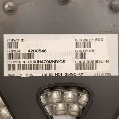 Picture of UUX1H470MNR1GS 47UF 50V CAPACITOR