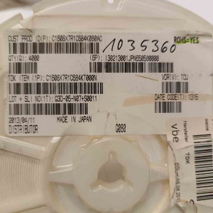 Picture of C1608X7R1C684K080AC 680NF 603 CAPACITOR