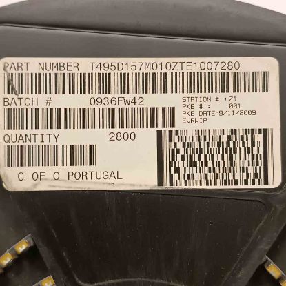 Picture of T495D157M010ZTE1007280 150MF 10V D 