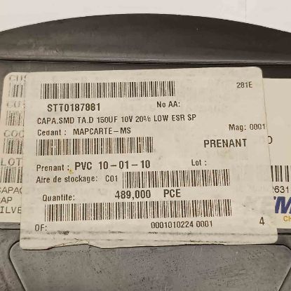 Picture of T495D157M010ZTE1007280 150MF 10V D 