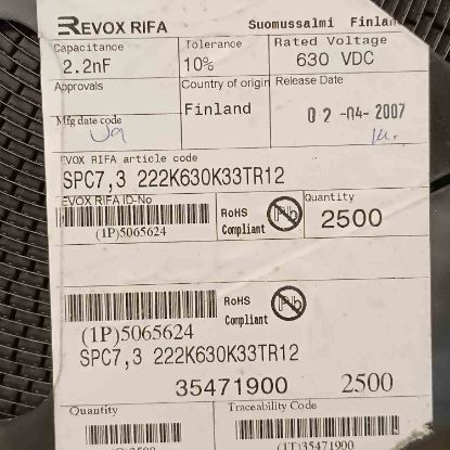 Picture of 2200PF 630V CAPACITOR