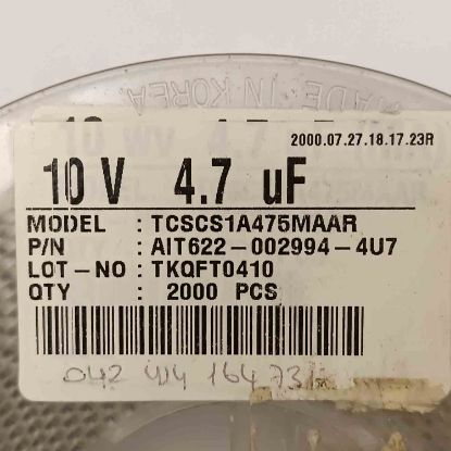 Picture of TCSCS1A475MAAR 4.7UF 10V CAPACITOR