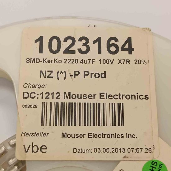 Picture of 4.7UF 100V 2220 CAPACITOR