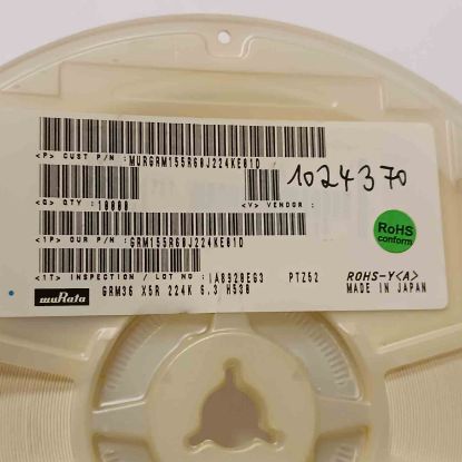 Picture of MURGRM155R60J224KE01D 0.22UF 6.3V 402 CAPACITOR