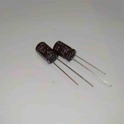 Picture of KMG250VB3.3M 3.3uF 250V 8x11.5mm 105 CAPACITOR