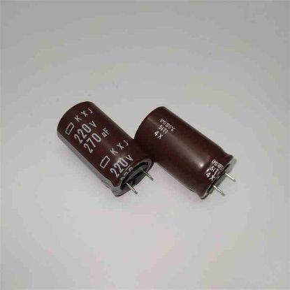 Picture of KXJ220VB270M CCE1 270UF 220V 18x31.5mm 105 CAPACITOR