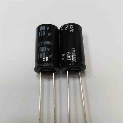 Picture of SMG100VB100M 100UF 100V 10x20mm  85 CAPACITOR