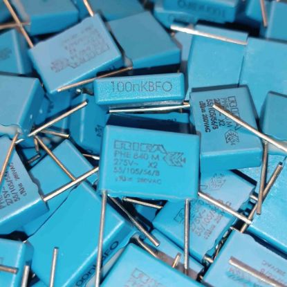 Picture of PHE840MB6100KB05R17 100NF 275VAC 15mm 0,1 CAPACITOR