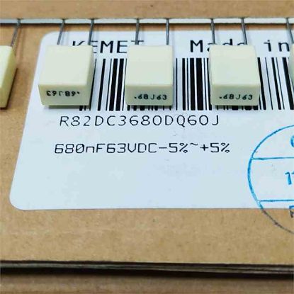 Picture of R82DC3680DQ60J 0.68UF 63V 5mm  0.05 CAPACITOR
