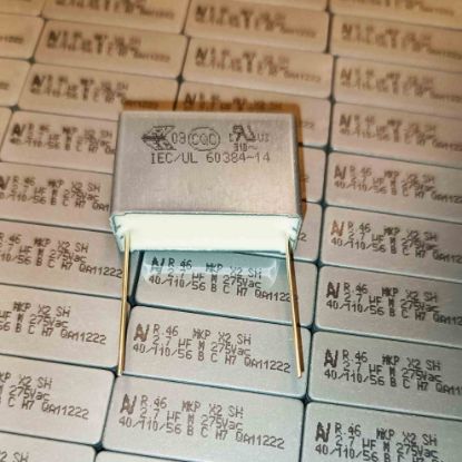 Picture of R46KR427050P1Z 2.7UF 275VACx2  ±15%|R.46 MKP CAPACITOR