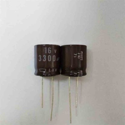 Picture of LXV16VB3300M 3300uF 16V 18x20mm 105 CAPACITOR