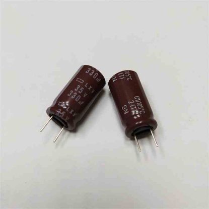 Picture of LXV35VB330M 330uF 35V 10x20mm 105 CAPACITOR