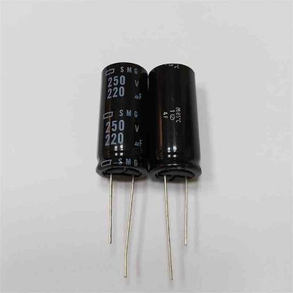 Picture of SMG250VB220M 220UF 250V 18x40mm  85 CAPACITOR