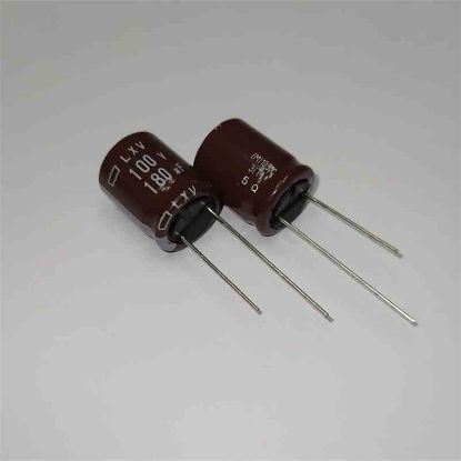 Picture of LXV100VB180M 180UF 100V 16x20mm 105 CAPACITOR