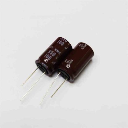 Picture of KMG350V100MF 100UF 350V 17x30mm  105 CAPACITOR