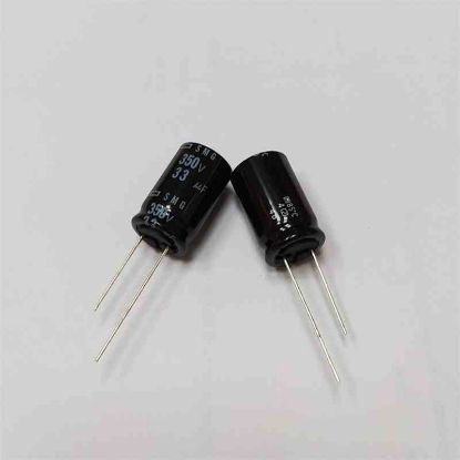 Picture of SMG350V33M 33uF 350V 16x25mm 85 CAPACITOR