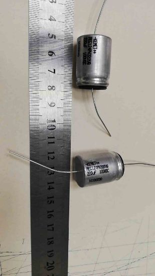 Picture of PEG124PH322VQL1 220UF 100V 105 AXSİYEL CAPACITOR