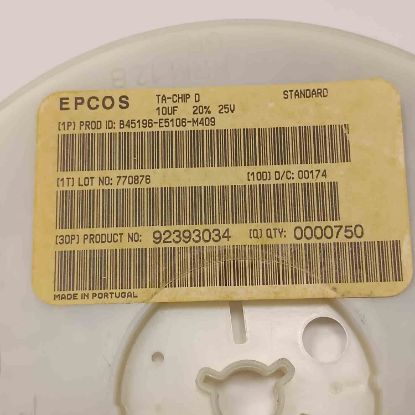 Picture of B45196-E5106-M409 10UF 25V  CAPACITOR