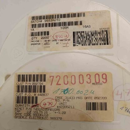 Picture of T491A105M016AS 1UF 16V  CAPACITOR