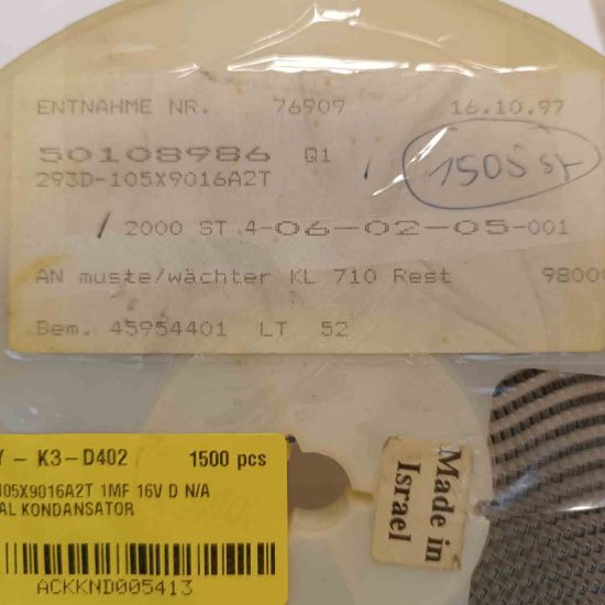 Picture of 293D105X9016A2T 1UF 16V  CAPACITOR
