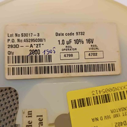 Picture of 293D105X9016A2T 1UF 16V  CAPACITOR