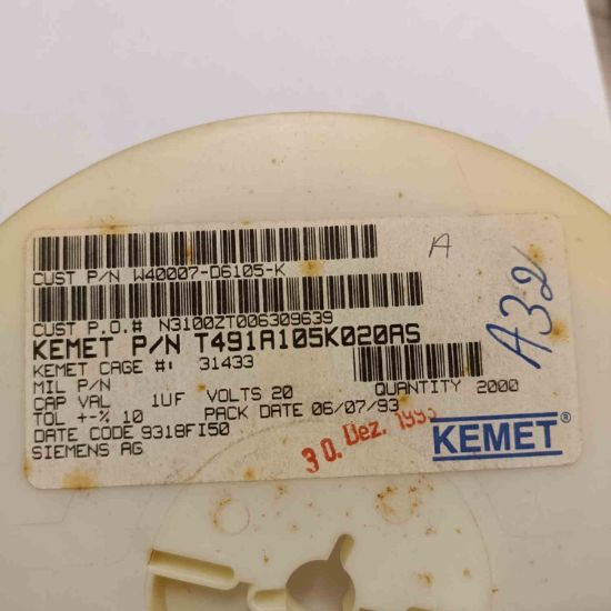 Picture of T491A105K020AS 1UF 20V  CAPACITOR