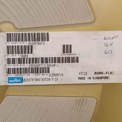 Picture of GRM188R71C104KA01J 0.1UF 16V 603 CAPACITOR