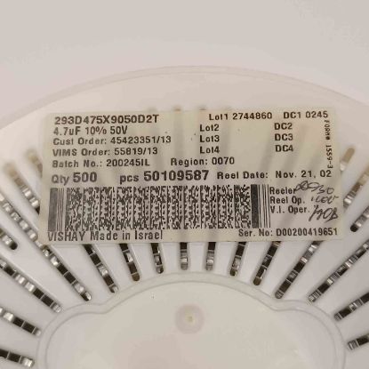 Picture of 293D475X9050D2T 4.7UF 50V  CAPACITOR