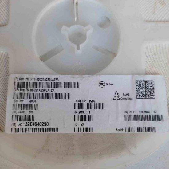 Picture of 06031A330JAT2A  (1608) 0603 33pF 100VDC ±5% C0G (NP0)