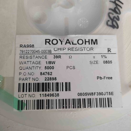 Picture of 0805W8F390JT5E