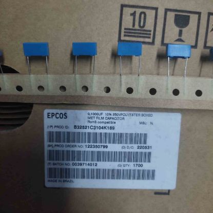 Picture of B32521C3104K189 0.1UF 250V  CAPACITOR