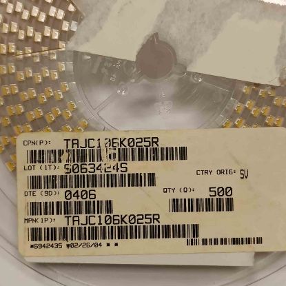 Picture of tajc106k025r-10mf-25v-c-tantal-kondansatör