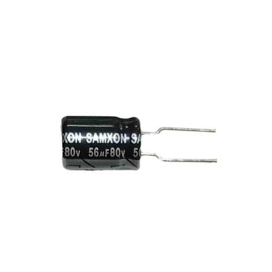 Picture of cap-el-rad56u-20-80-ls5-56uf-80v-5mm-capacitor