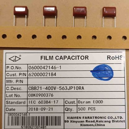 Picture of cbb21-400v-563jp10ra-56nf-400v-10mm-capacitor