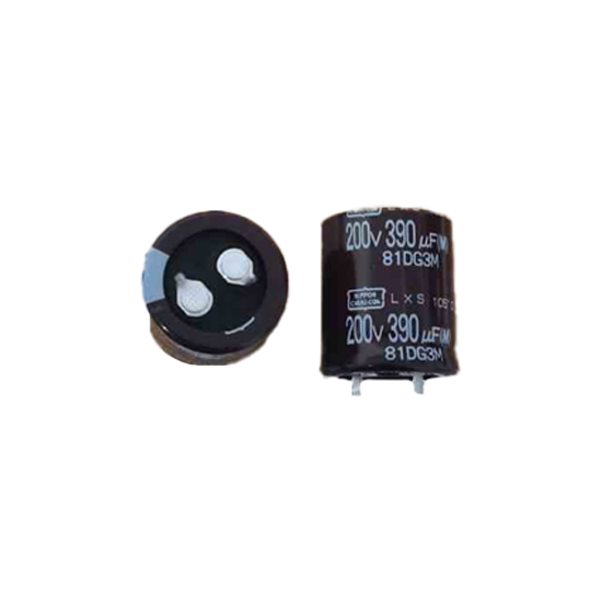 Picture of elxs201vsn391mp255-390uf-200v-22x25mm-105-capacitor