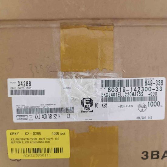 Picture of kxj400vb22m-22uf-400v-10x25mm-105-capacitor