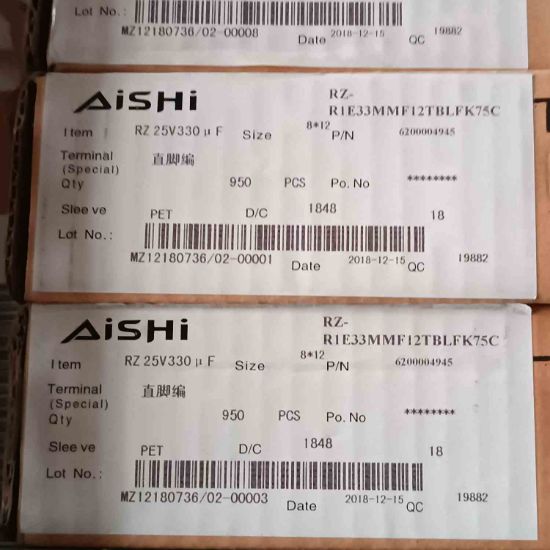 Picture of rz-r1e33mmf12tblfk75c-330uf-25v-8x12mm-105-capacitor