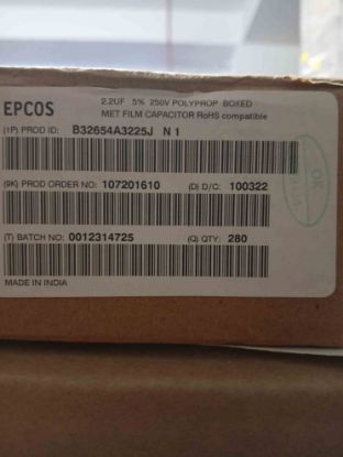 Picture of b32654a3225j-22uf-250v-275mm-capacitor