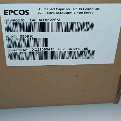 Picture of b43041a5226m-22uf-450v-125x25mm-capacitor