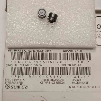 Picture of rcr875dnp-681k-680uh-028a-83x83x75mm-inductor