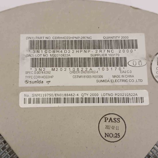 Picture of cdrh4d22hpnp-2r7nc-27uh-22a-5x5x24-inductor