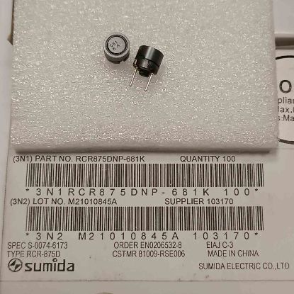 Picture of rcr875dnp-681k-680uh-028a-83x83x75-inductor-2