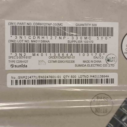 Picture of cdrh127np-330mc-33uh-3a-123x123x8-inductor