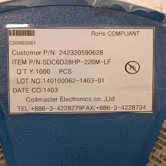 Picture of sdc6d28hp-220lf-22uh-inductor