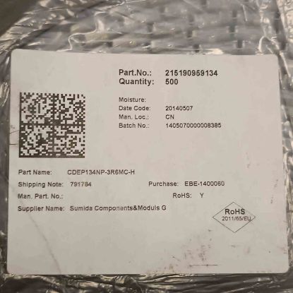 Picture of cdep134np-3r6mc-h-36uh-75a-100khz-inductor