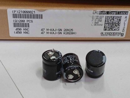 Picture of 47M-KAJ-SN 47UF 450V 20X25mm CAPACITOR