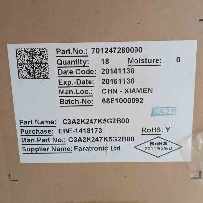 Picture of C3A2K247K5G2B00 240MF 800V .-40C /85C CAPACITOR