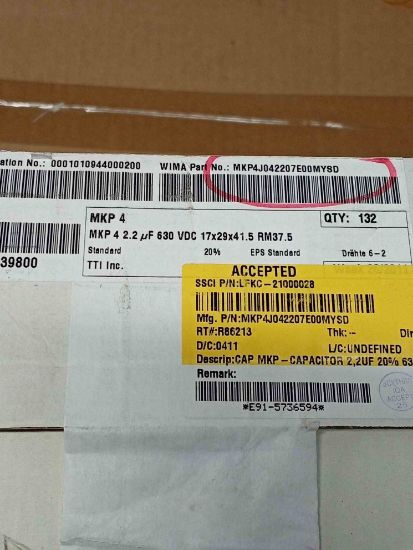 Picture of MKP4J042207E00KYSD 2.2UF 630v CAPACITOR