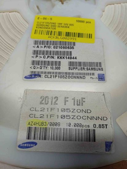 Picture of cl21f105z0nd-1uf-50v-805-capacitor
